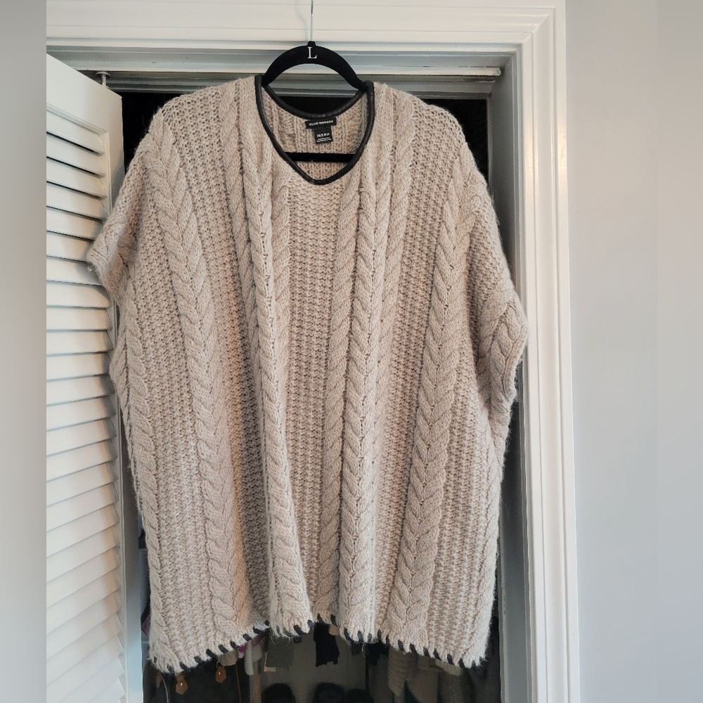Club Monaco Thick Knit Poncho